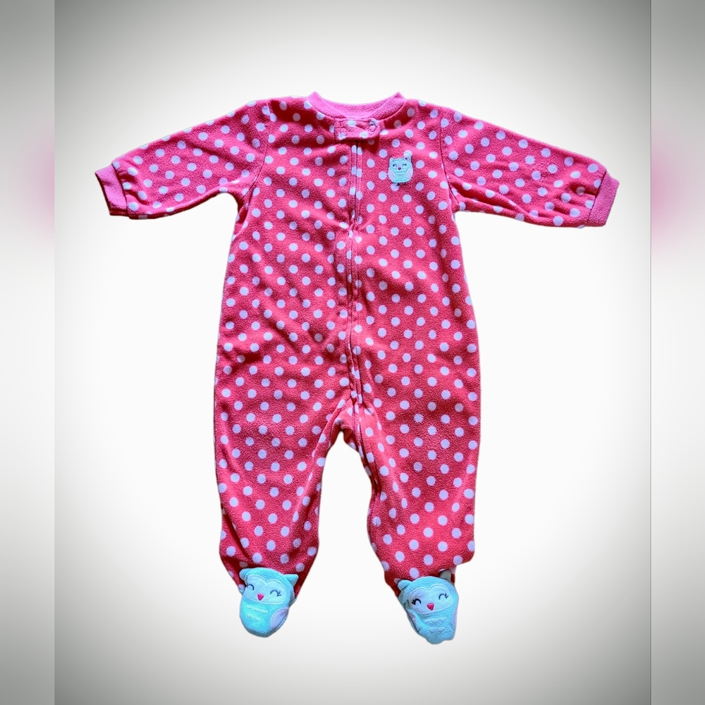 Baby Girl Fleece Footie SZ 9 months Carter's